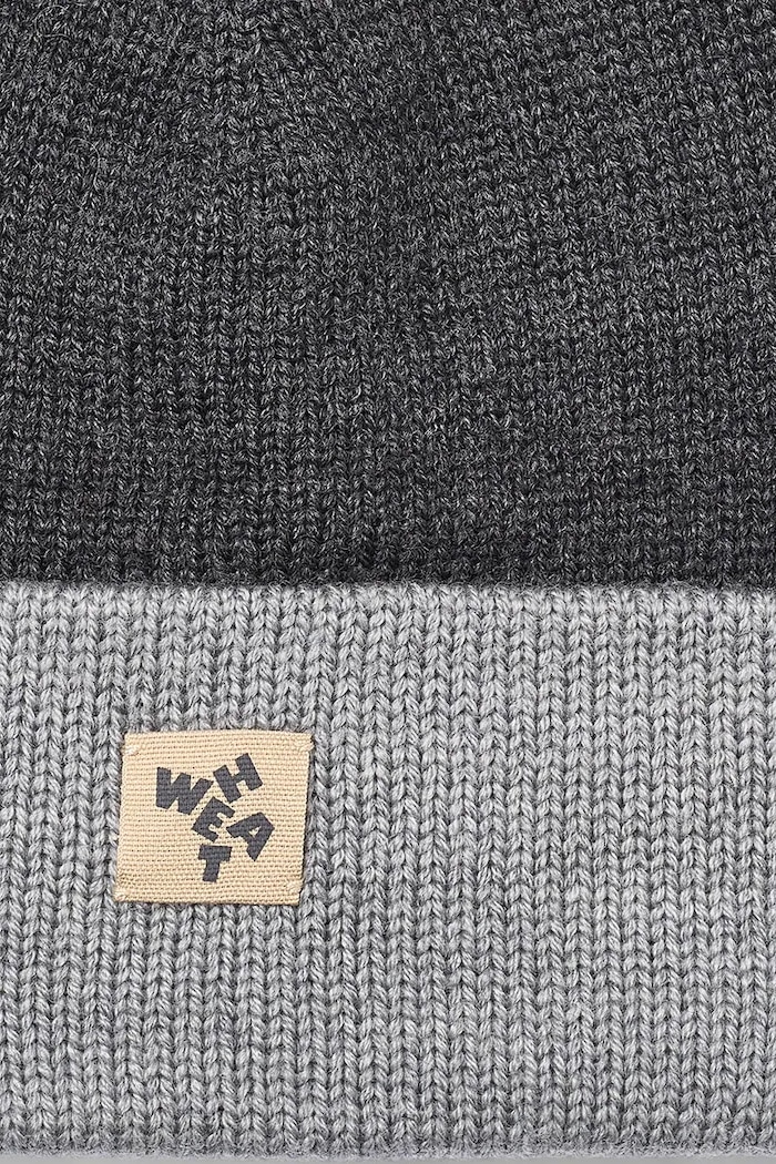 Wheat Czapka beanie dziecięca z wełny merino 7611.567 szary AW26