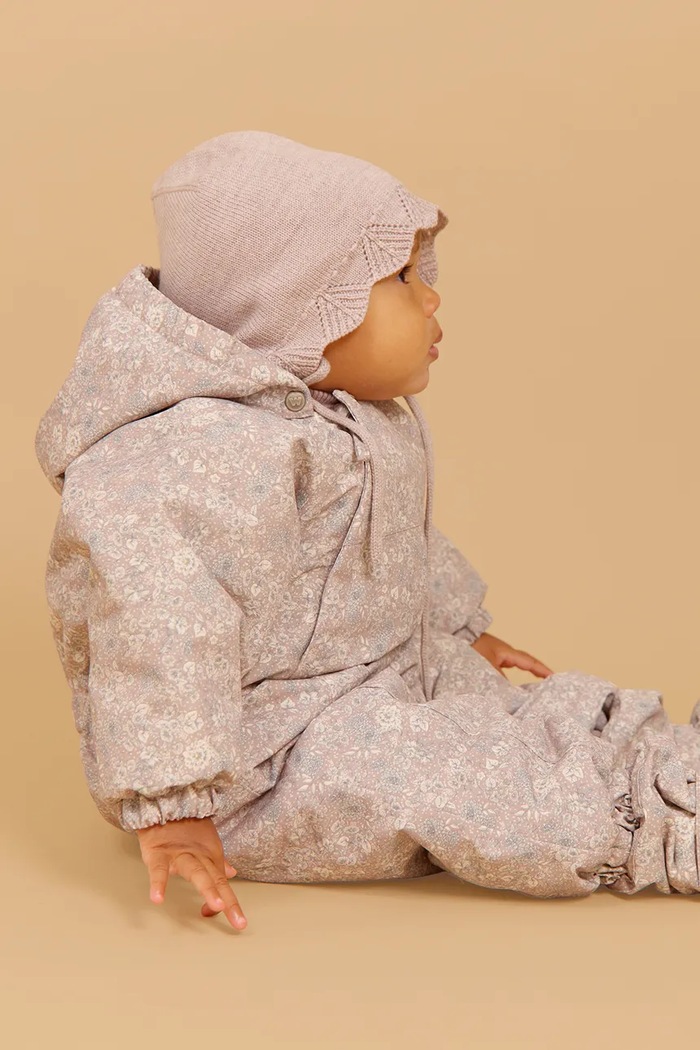 Czapka niemowlęca z wełny merino Wheat 7606.567 beżowy