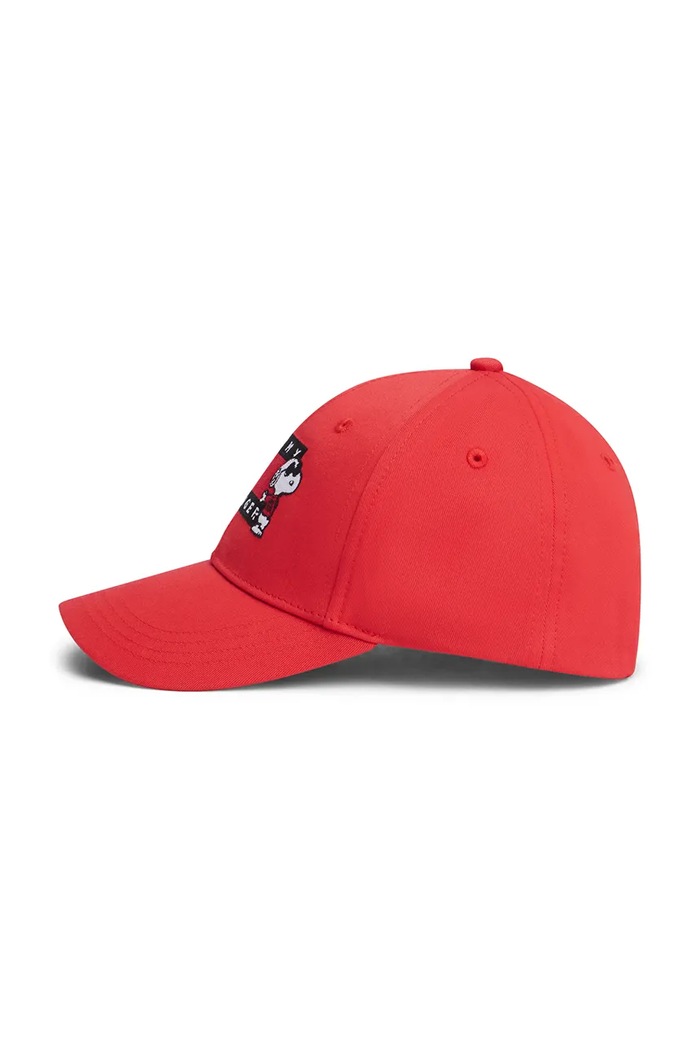 Chlapec Tommy Hilfiger Bejzbalová čiapka detská bavlnená x Peanuts KA0KA00117.9BY2 červená
