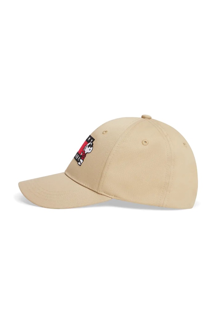 Chłopiec Tommy Hilfiger czapka bejsbolówka dziecięca bawełniana x Peanuts KA0KA00117.9BY2 beżowy