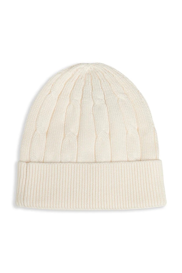Chłopiec Tommy Hilfiger czapka beanie dziecięca bawełniana KA0KA00101.9BY2 beżowy