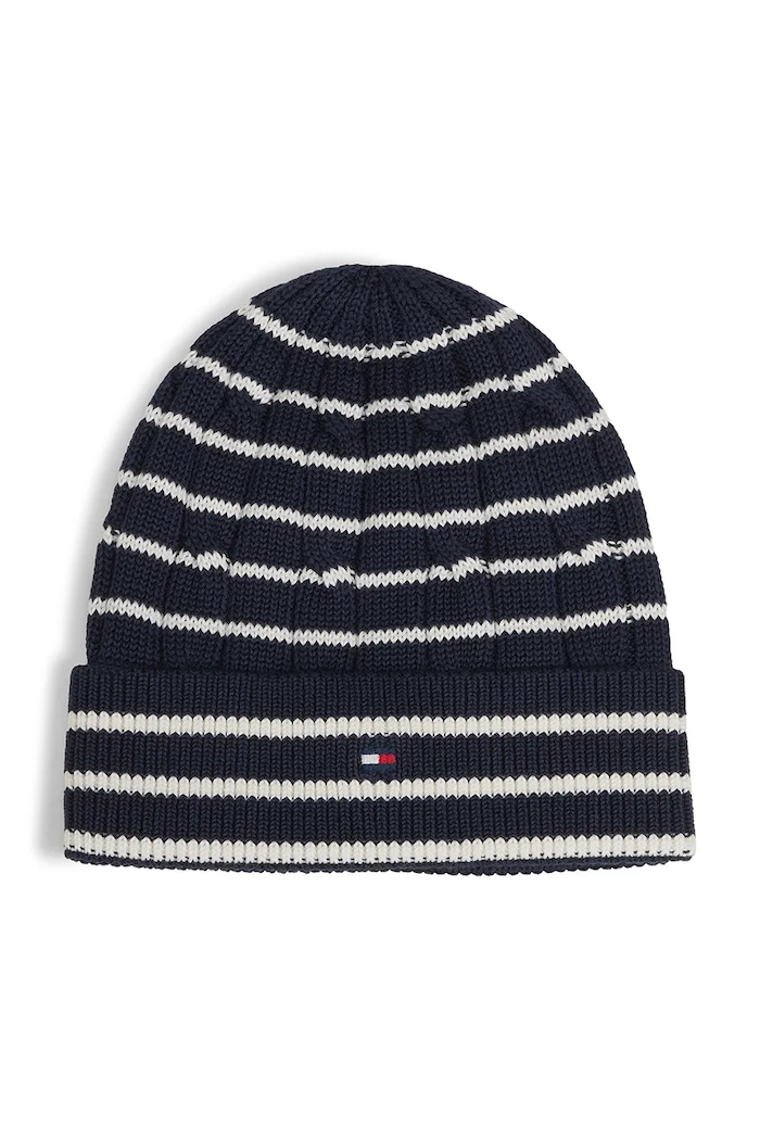 Tommy Hilfiger Czapka beanie dziecięca bawełniana KA0KA00101.9BY2 granatowy AW26