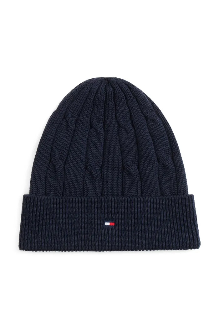 Tommy Hilfiger czapka beanie dziecięca bawełniana KA0KA00101.9BY2 granatowy AW26