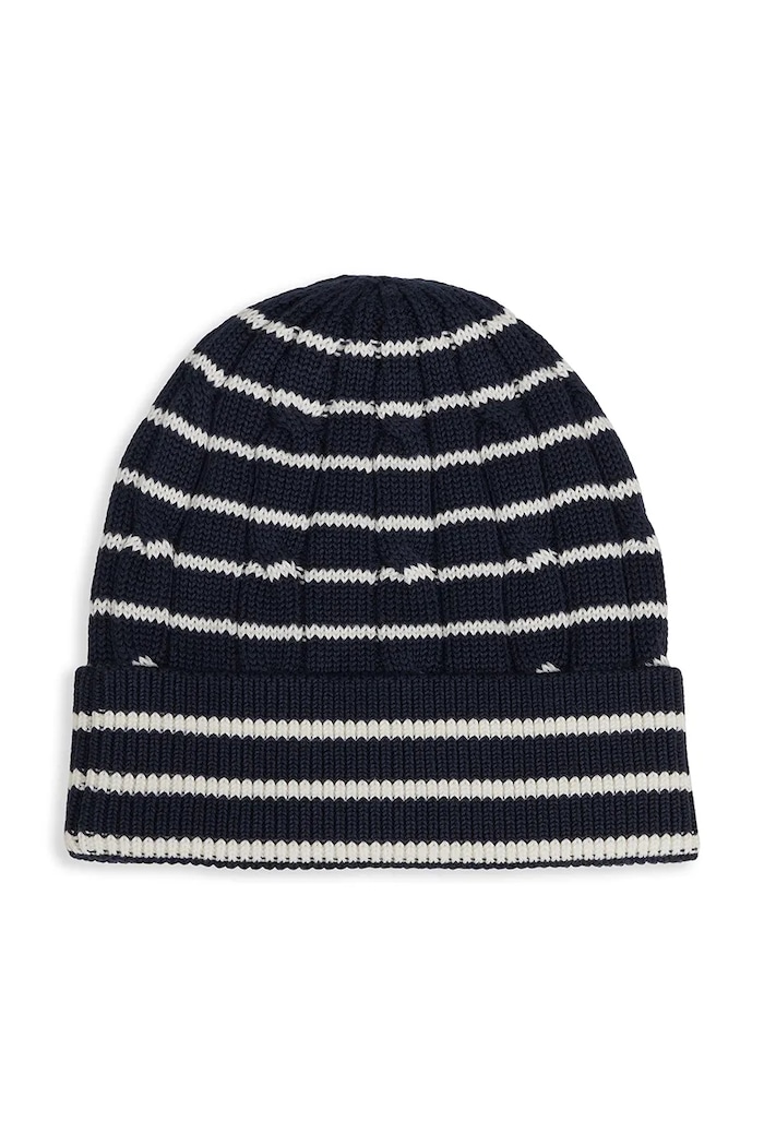 Chłopiec Tommy Hilfiger Czapka beanie dziecięca bawełniana KA0KA00101.9BY2 granatowy
