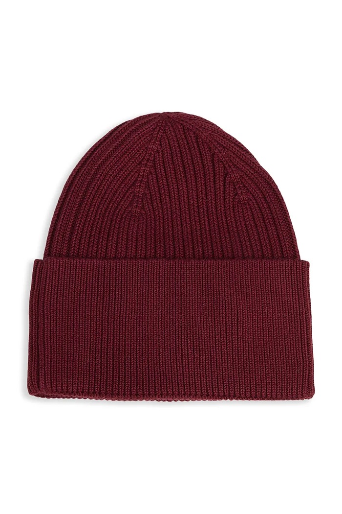 Chłopiec Tommy Hilfiger czapka beanie dziecięca bawełniana KA0KA00119.9BY2 bordowy