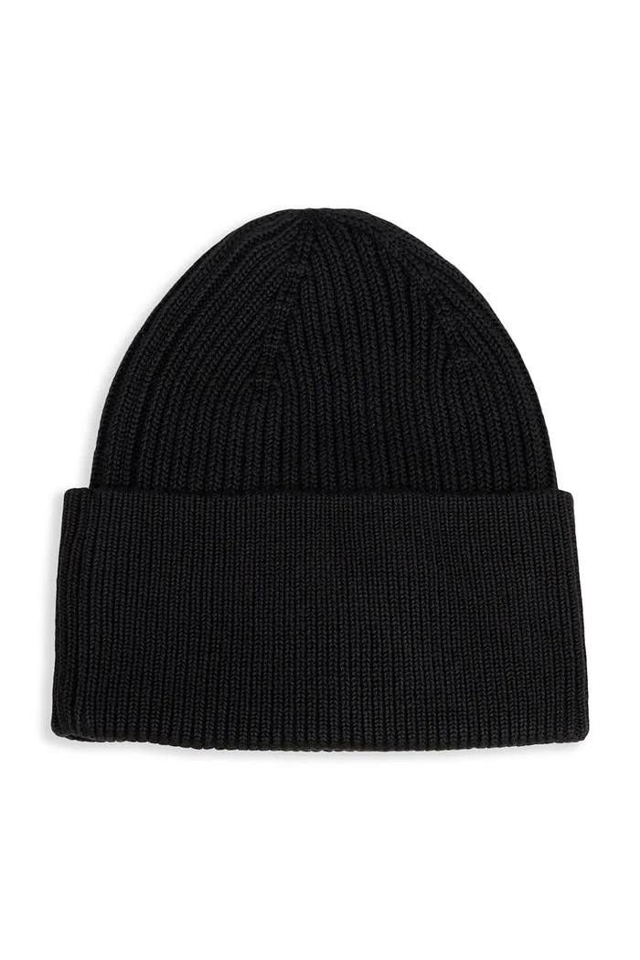 Chłopiec Tommy Hilfiger Czapka beanie dziecięca bawełniana KA0KA00119.9BY2 czarny