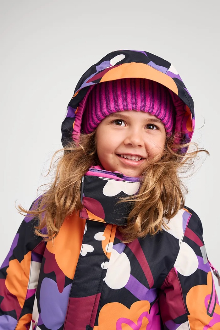 Czapka beanie dziecięca z wełną Veikee Reima 5300371A.9BY2 fioletowy