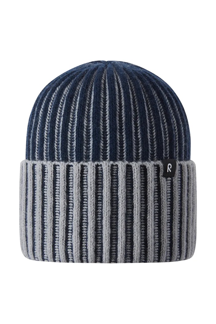Reima Czapka beanie dziecięca z wełną Veikee granatowy 5300371A.9BY2