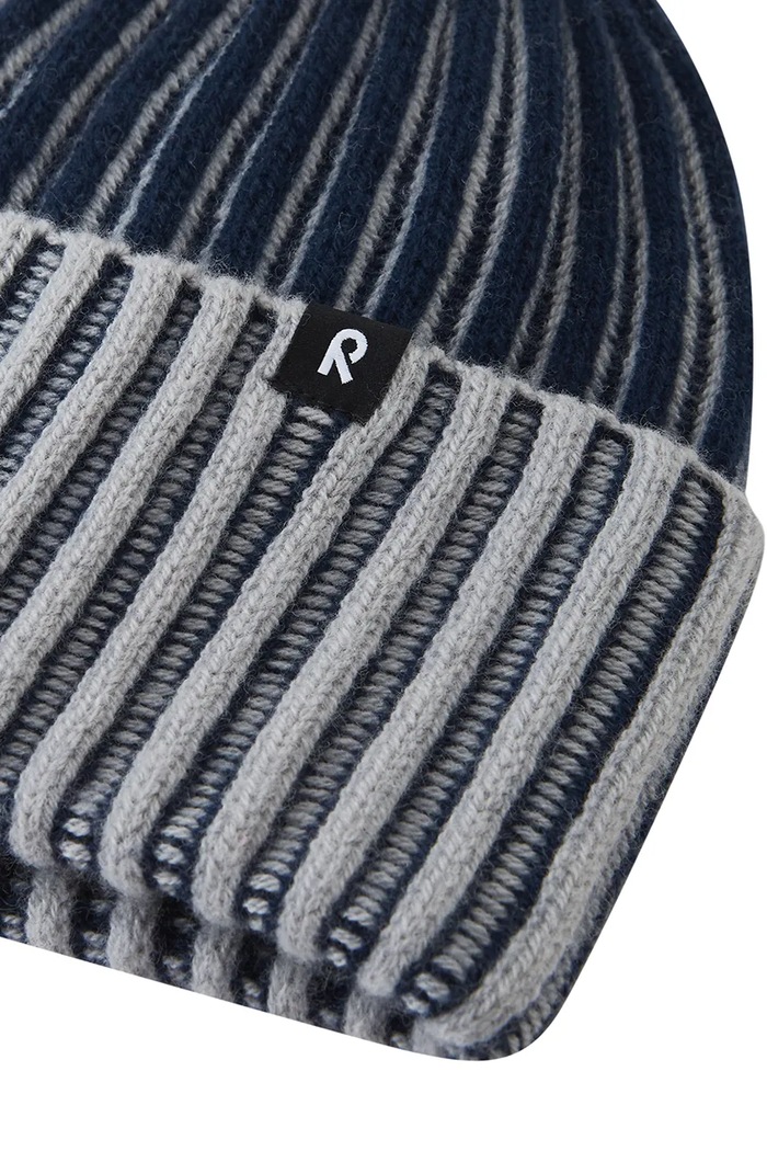 Chłopiec Reima Czapka beanie dziecięca z wełną Veikee 5300371A.9BY2 granatowy