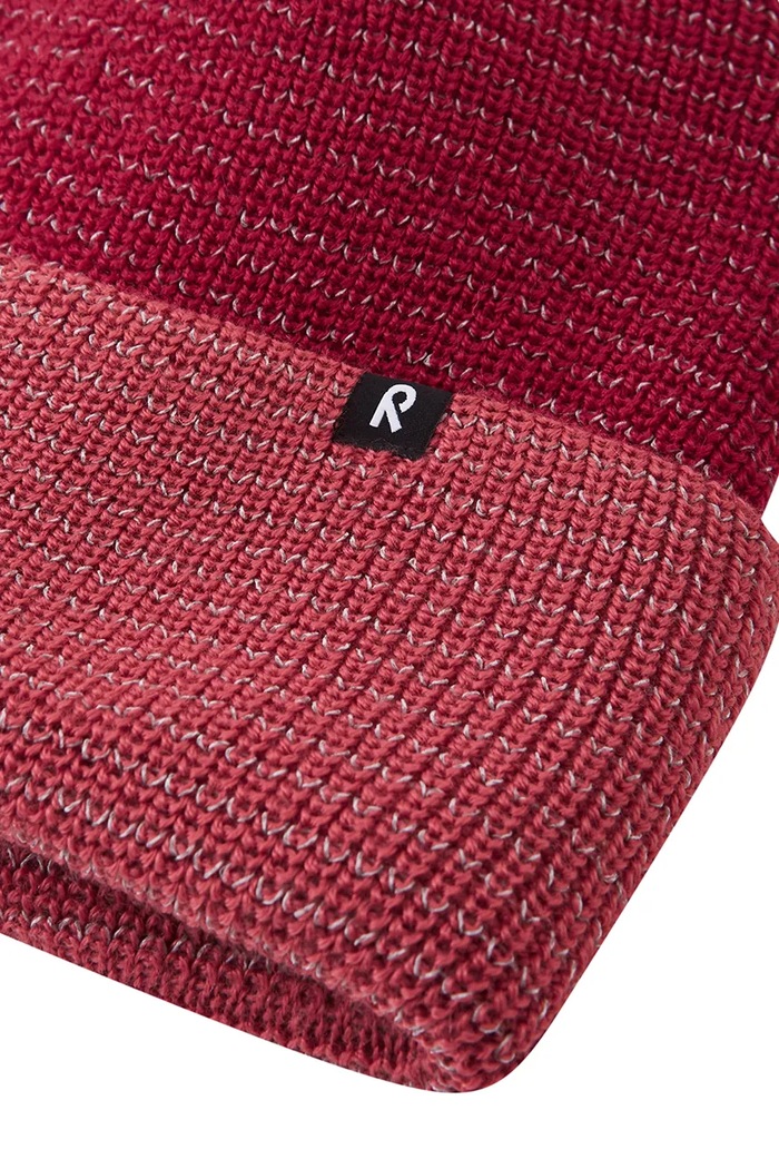 Czapka beanie dziecięca z wełną Vihje Reima 5300370A.9BY2 czerwony