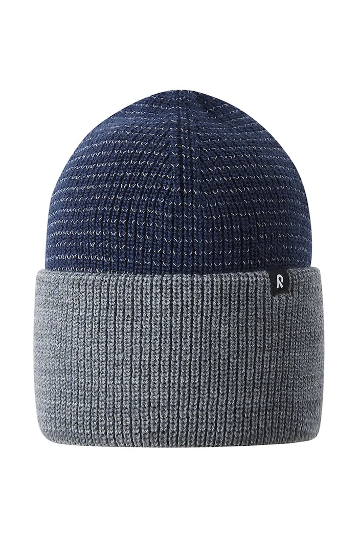 Reima Czapka beanie dziecięca z wełną Vihje granatowy 5300370A.9BY2