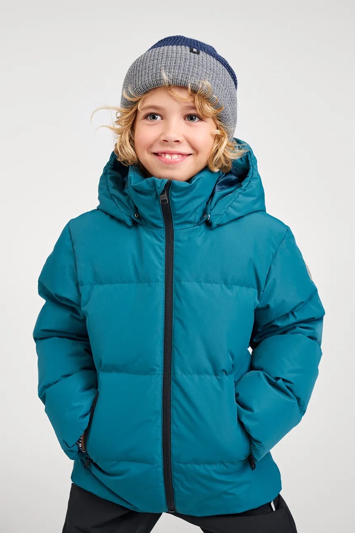 Czapka beanie dziecięca z wełną Vihje Reima 5300370A.9BY2 granatowy