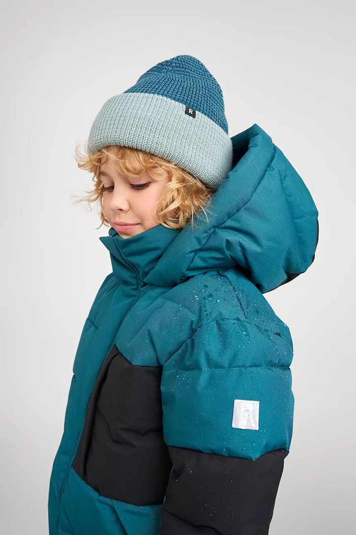 Czapka beanie dziecięca z wełną Vihje Reima turkusowy 5300370A.9BY2