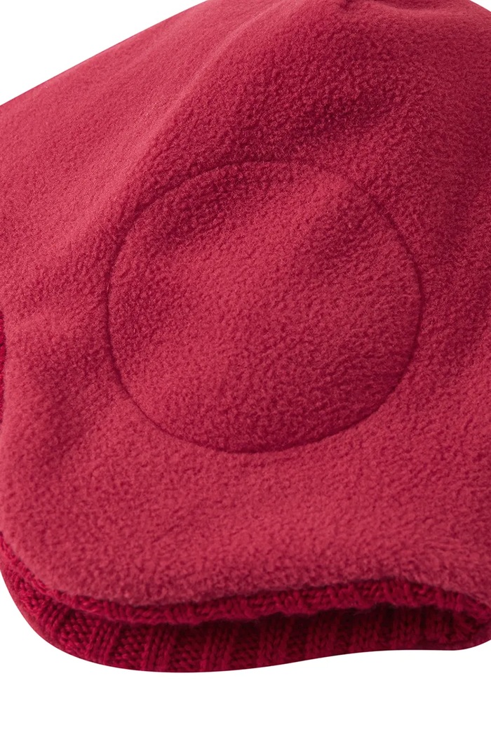 Czapka uszatka dziecięca wełniana Mystinen Reima 5300325A.9BY2 czerwony