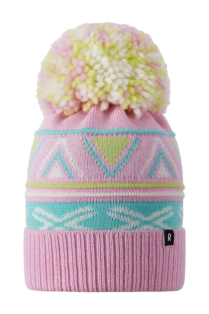 Reima Czapka z pomponem dziecięca Kirjoen 5300286B.9BY2 różowy AW26