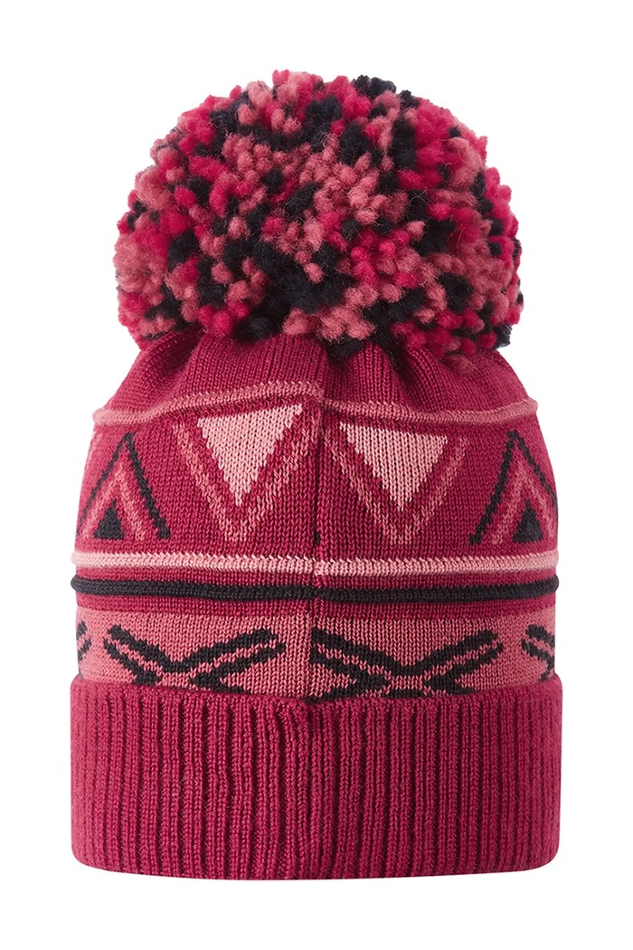 Reima Czapka z pomponem dziecięca Kirjoen 5300286B.9BY2 czerwony AW26