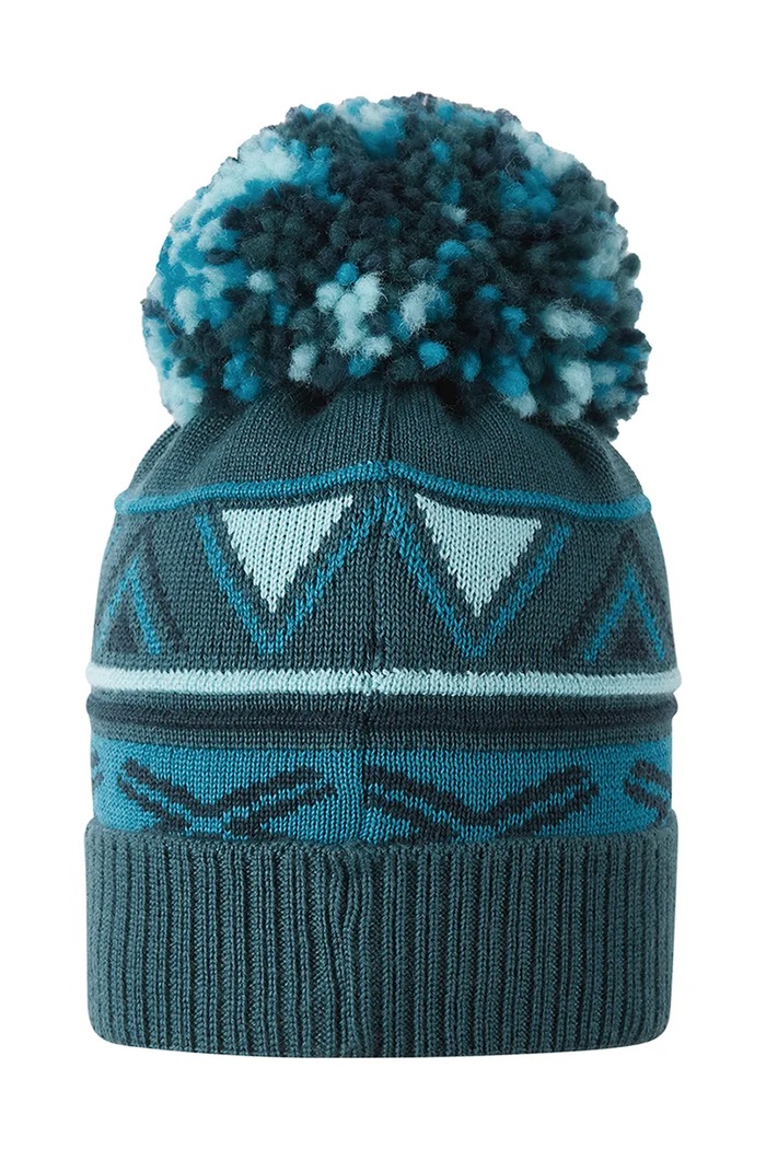 Reima Czapka z pomponem dziecięca Kirjoen 5300286B.9BY2 turkusowy AW26