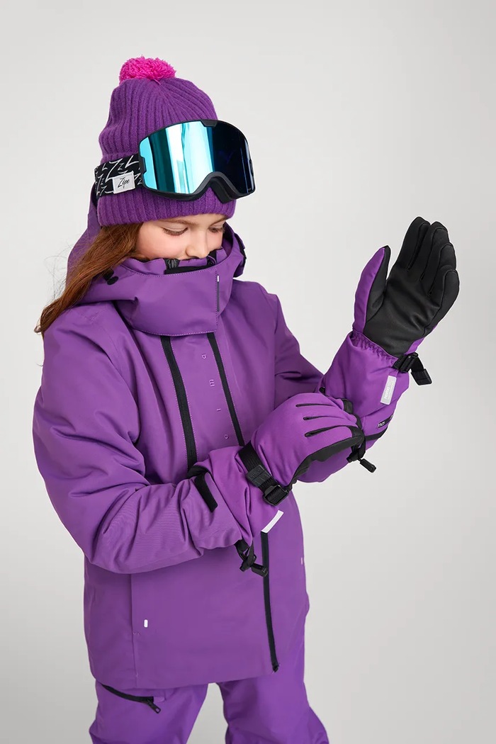 Czapka z pomponem dziecięca z wełną Topsu Reima 5300227B.9BY2 fioletowy