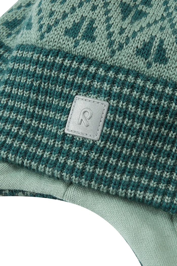 Czapka z pomponem dziecięca z wełny merino Kuuru Reima 5300215B.9BY2 turkusowy