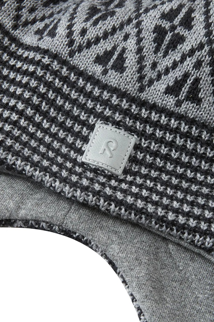 Reima Czapka z pomponem dziecięca z wełny merino Kuuru 5300215B.9BY2 szary AW26