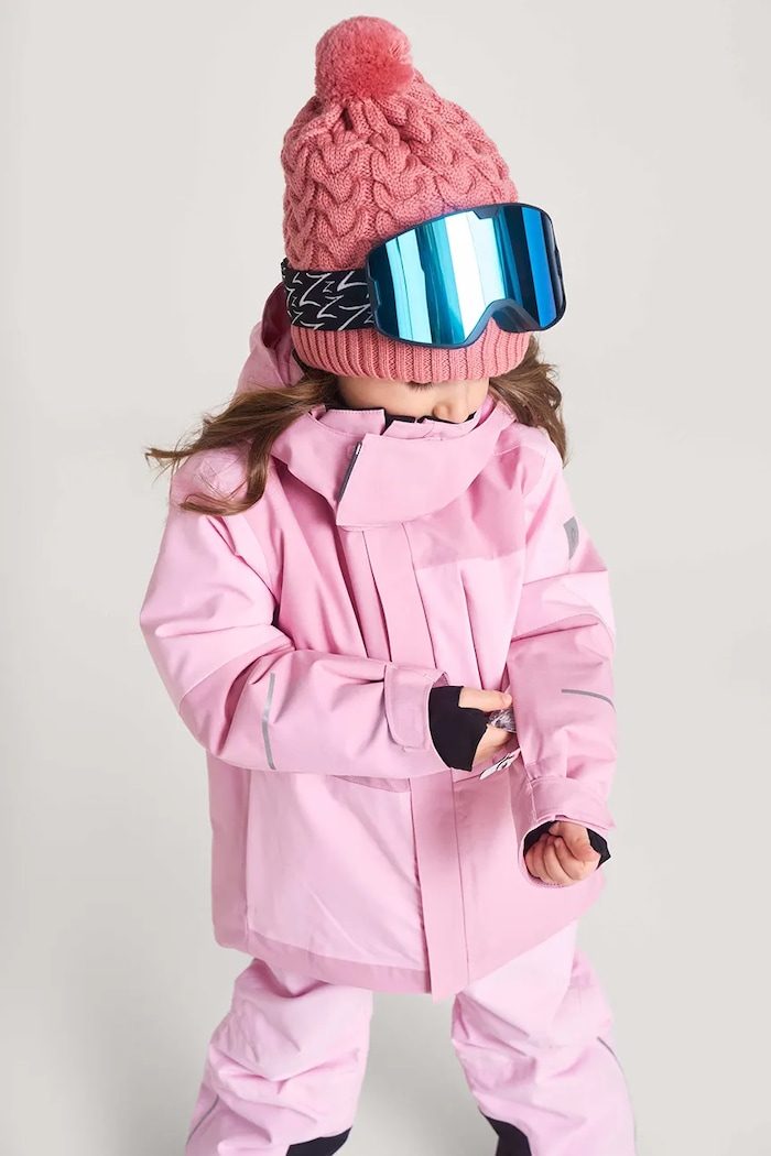 Czapka z pomponem dziecięca z wełną merino Routii Reima różowy 5300088C.9BY2