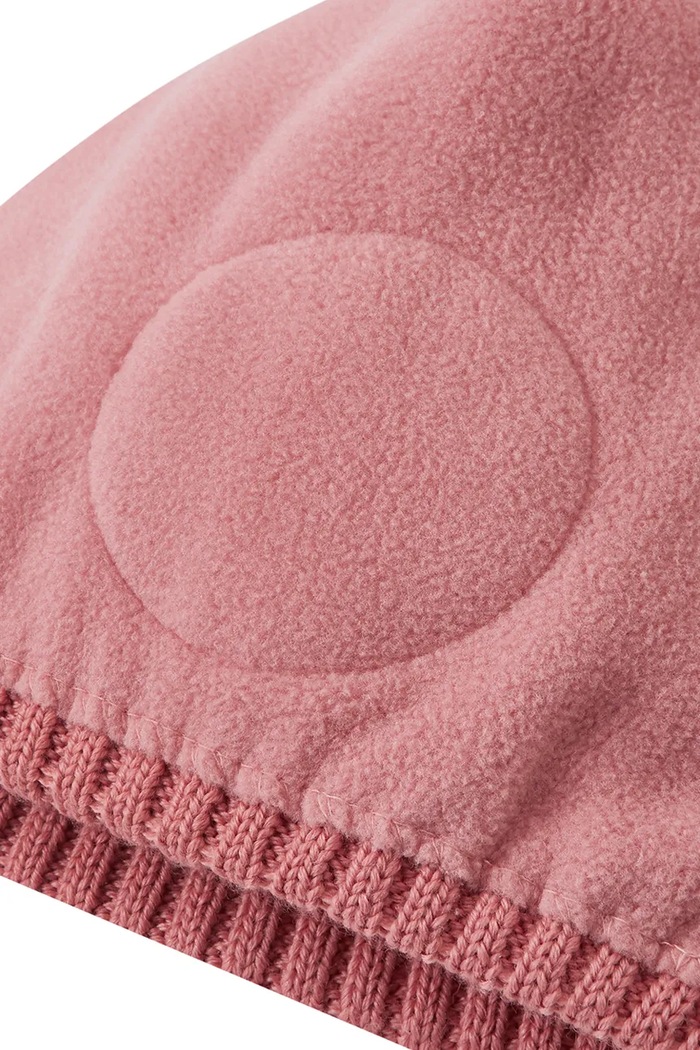 Czapka z pomponem dziecięca z wełną merino Routii Reima 5300088C.9BY2 różowy