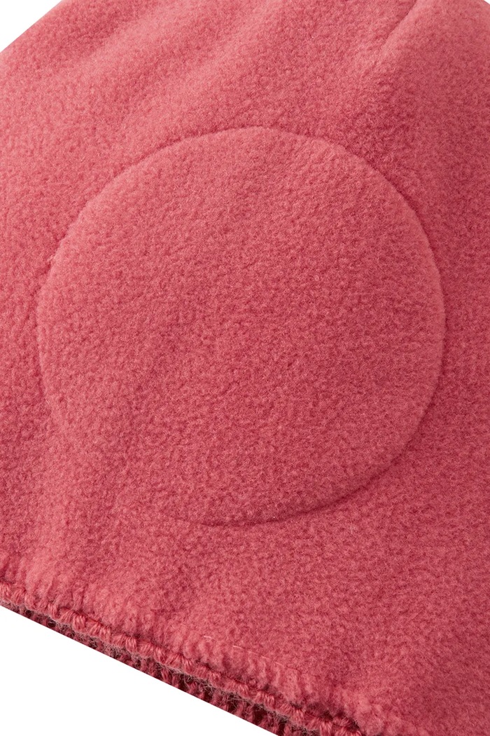 Czapka z pomponem dziecięca z wełny merino Nyksund Reima 5300066B.9BY2 czerwony