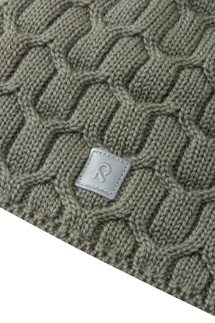 Chłopiec Reima Czapka z pomponem dziecięca z wełny merino Nyksund 5300066B.9BY2 zielony