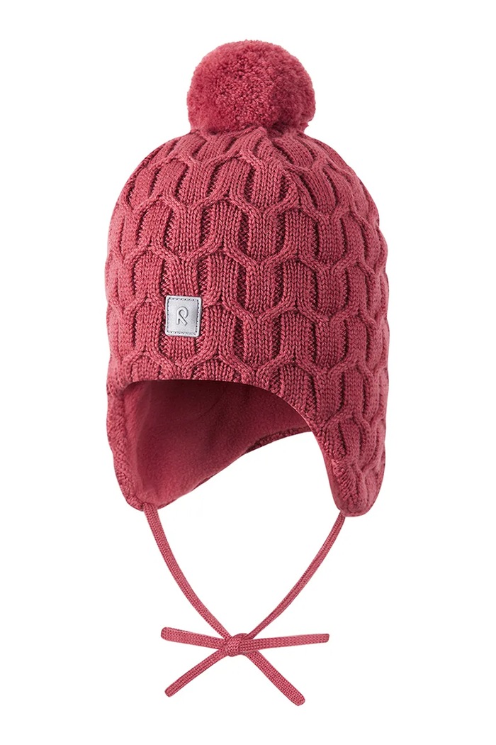 Reima Czapka z pomponem dziecięca Nunavut czerwony 5300065B.9BY2