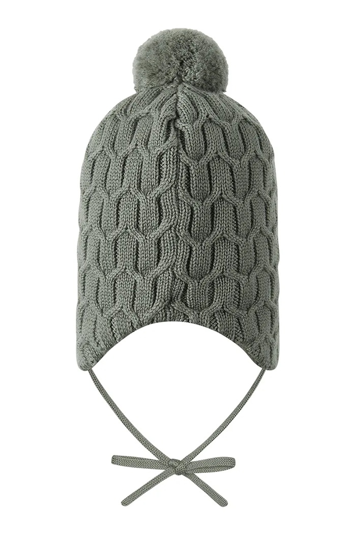 Reima Czapka z pomponem dziecięca Nunavut 5300065B.9BY2 zielony AW26