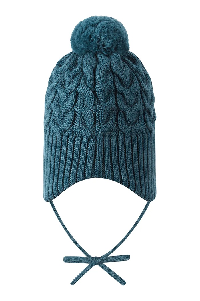 Reima Czapka z pomponem dziecięca Paljakka 5300035C.9BY2 turkusowy AW26