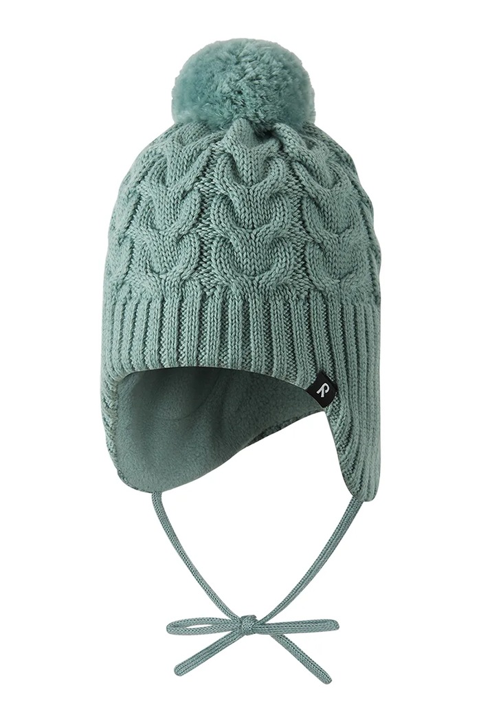 Reima Czapka z pomponem dziecięca Paljakka 5300035C.9BY2 zielony AW26