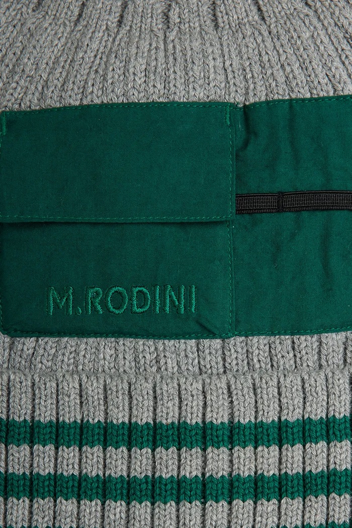 Chłopiec Mini Rodini czapka beanie dziecięca bawełniana 26765113 szary