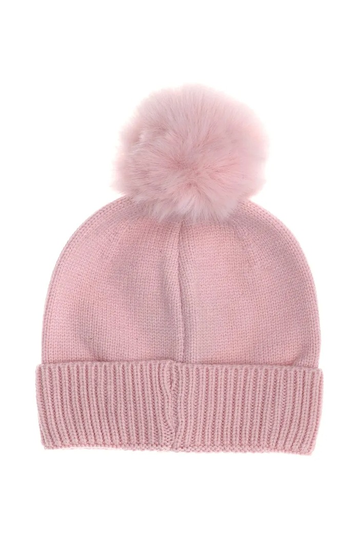 Guess Czapka z pomponem dziecięca z wiskozy H6BZ15.Z1943.9BY2 różowy AW26