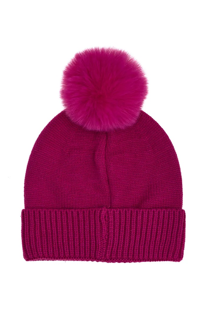 Guess Czapka z pomponem dziecięca z wiskozy H6BZ15.Z1943.9BY2 różowy AW26