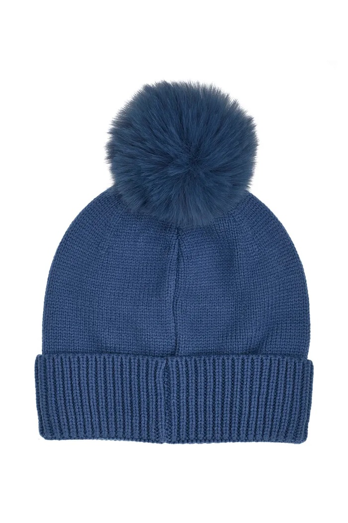 Guess Czapka z pomponem dziecięca z wiskozy H6BZ15.Z1943.9BY2 niebieski AW26