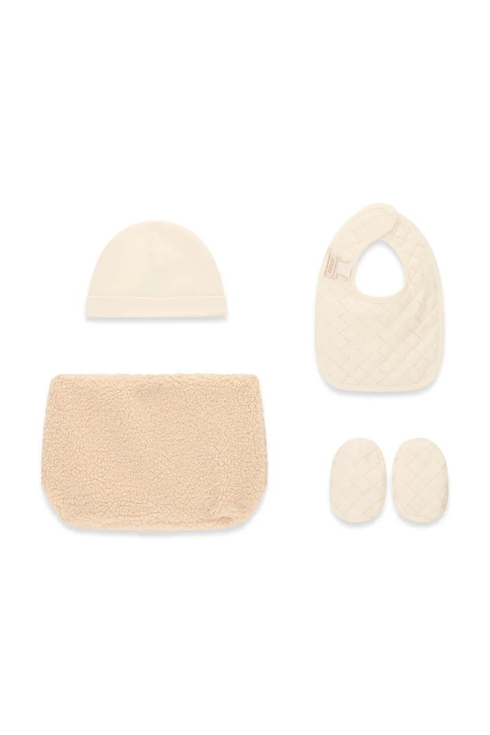Guess Komplet niemowlęcy bawełniany H6BZ10.K6718.9BY2 beżowy AW26