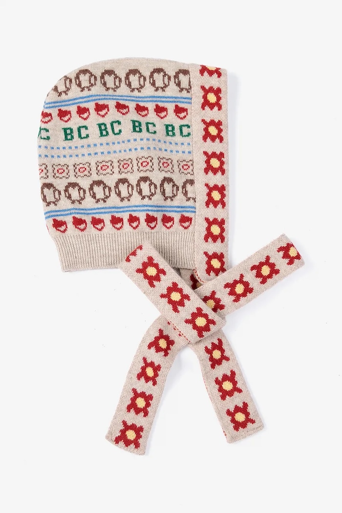 Bobo Choses Czapka dziecięca wełniana 226AI084 beżowy AW26