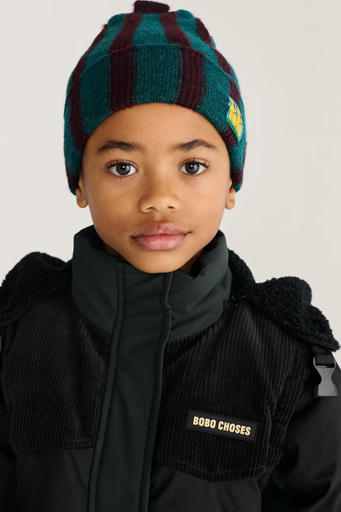 Bobo Choses Cappello beanie per bambini con misto lana Booo verde 226AI042
