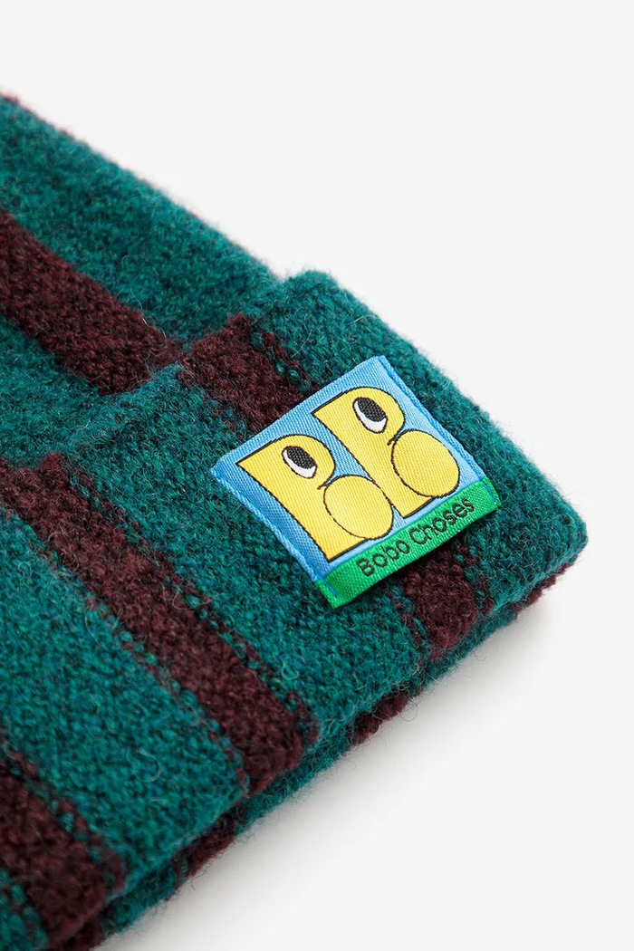 BIMBA Bobo Choses Cappello beanie per bambini con misto lana Booo 226AI042 verde