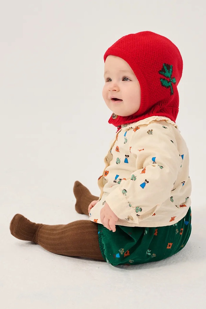 Bobo Choses Kaptur dziecięcy Blossom czerwony 226AH039