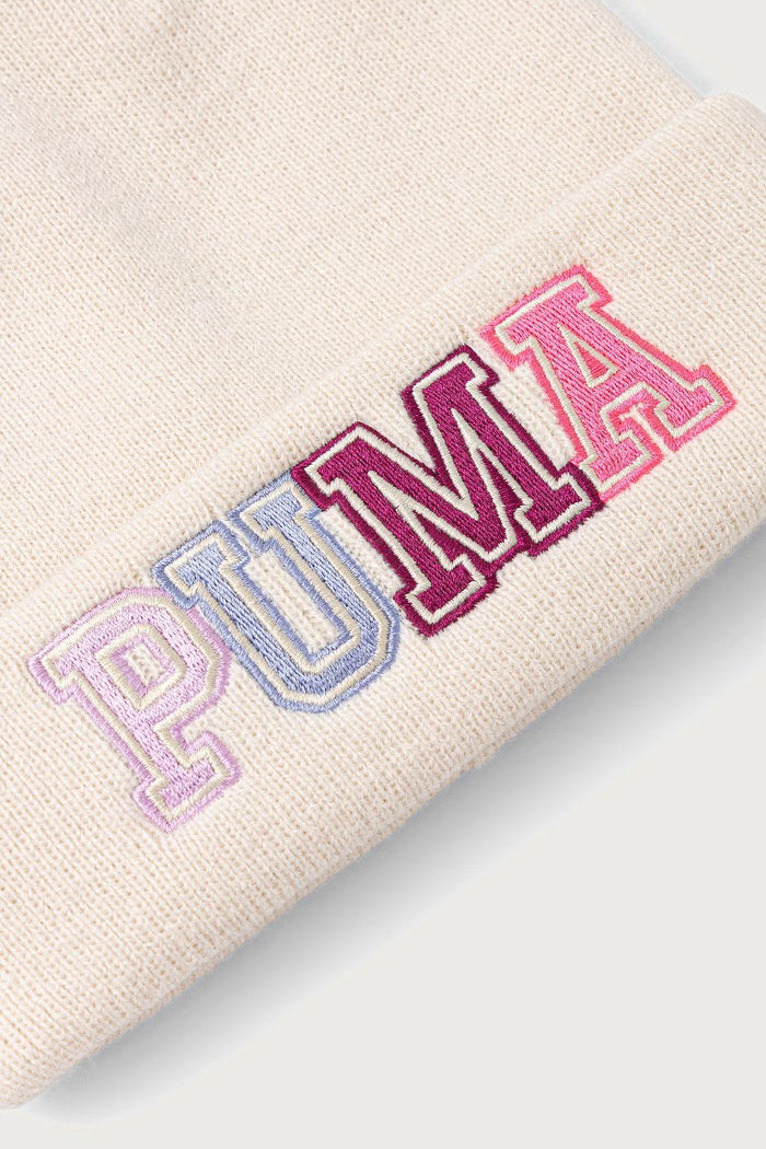 Chłopiec Puma czapka z pomponem dziecięca POM POM Mid Crown Beanie Jr 274110.9BY2 beżowy