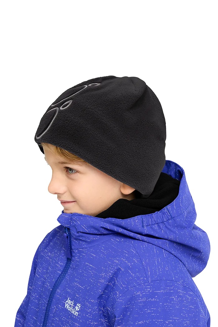Σκούφος beanie παιδικός VERTIGO PAW Jack Wolfskin A66194 μαύρο