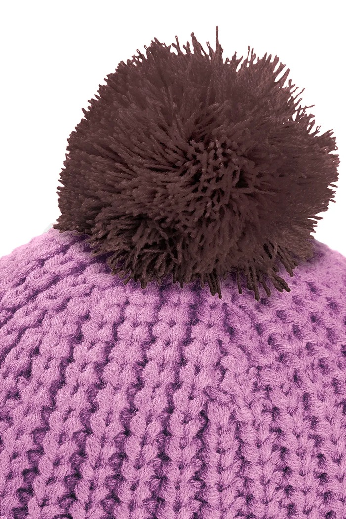 Chłopiec Jack Wolfskin Czapka z pomponem dziecięca POMPOM 1911751.9BY2 fioletowy