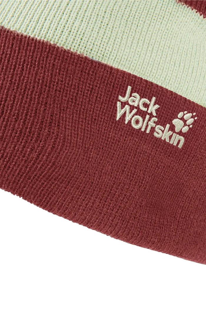 Czapka beanie dziecięca STRIPY KNIT Jack Wolfskin 1910402.9BY2 czerwony