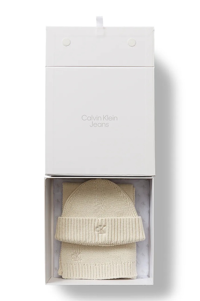 Calvin Klein Jeans komplet dziecięcy bawełniany LVCKFJP00N.9BY2 beżowy AW26