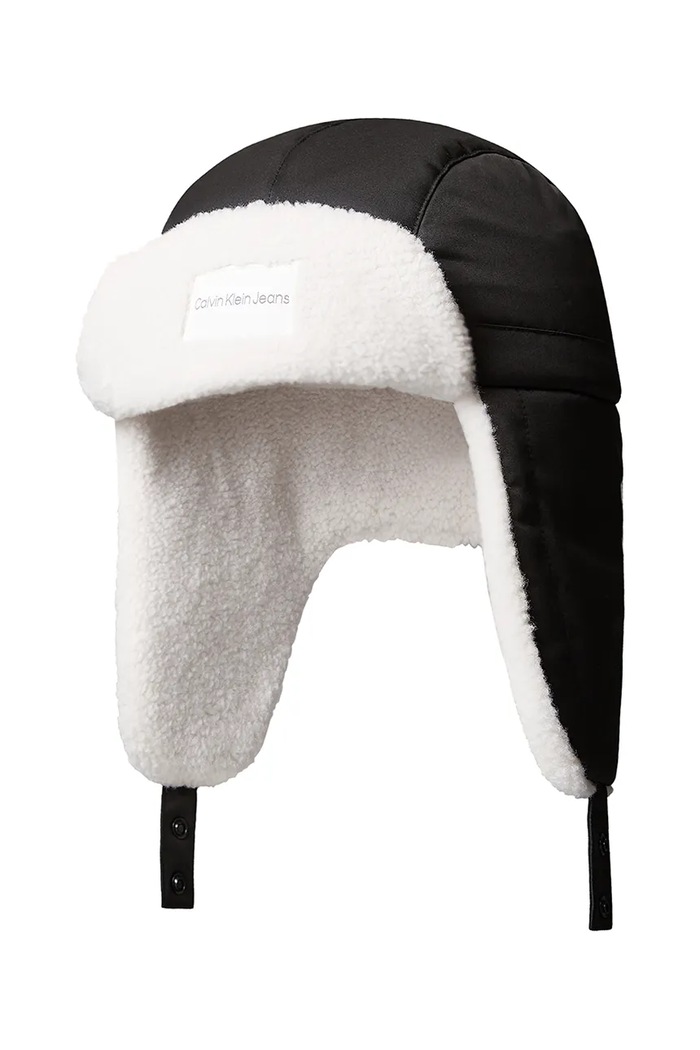 Calvin Klein Jeans czapka uszatka dziecięca IU0IU00761.9BY2 czarny AW26