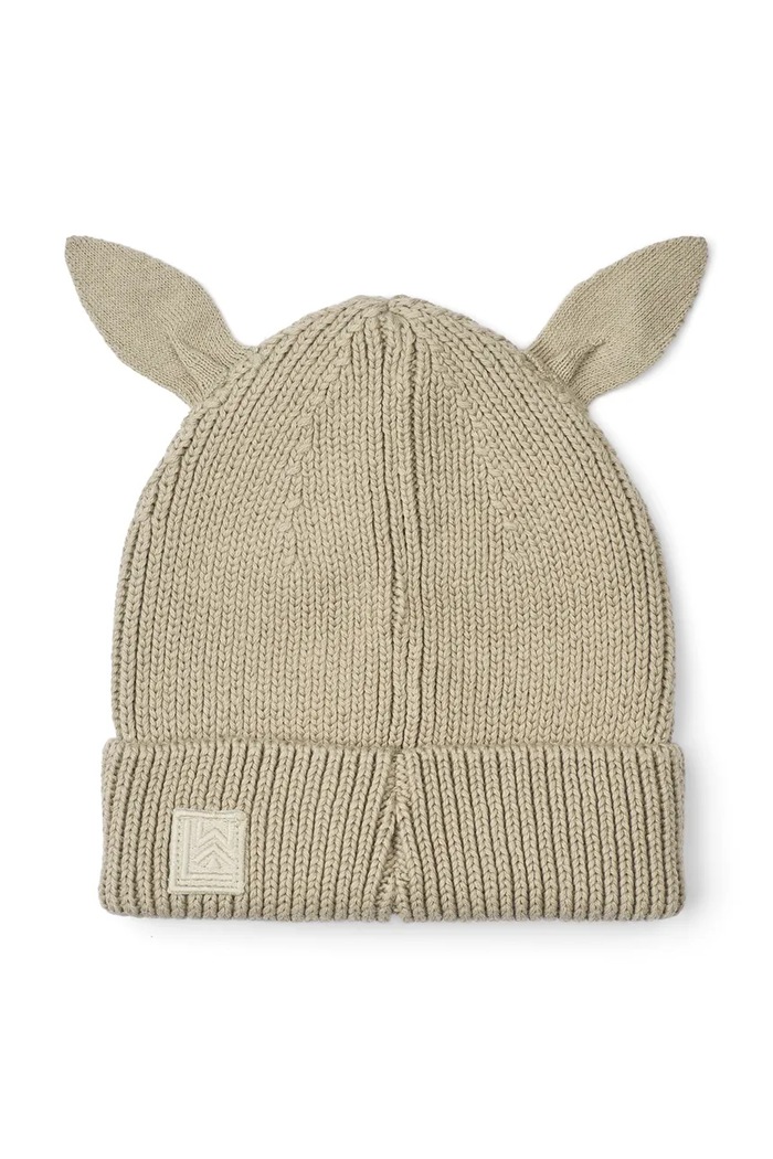 Liewood Czapka dziecięca bawełniana Gina Beanie w Rabbit Embroidery LW21184.9BY2 beżowy AW26