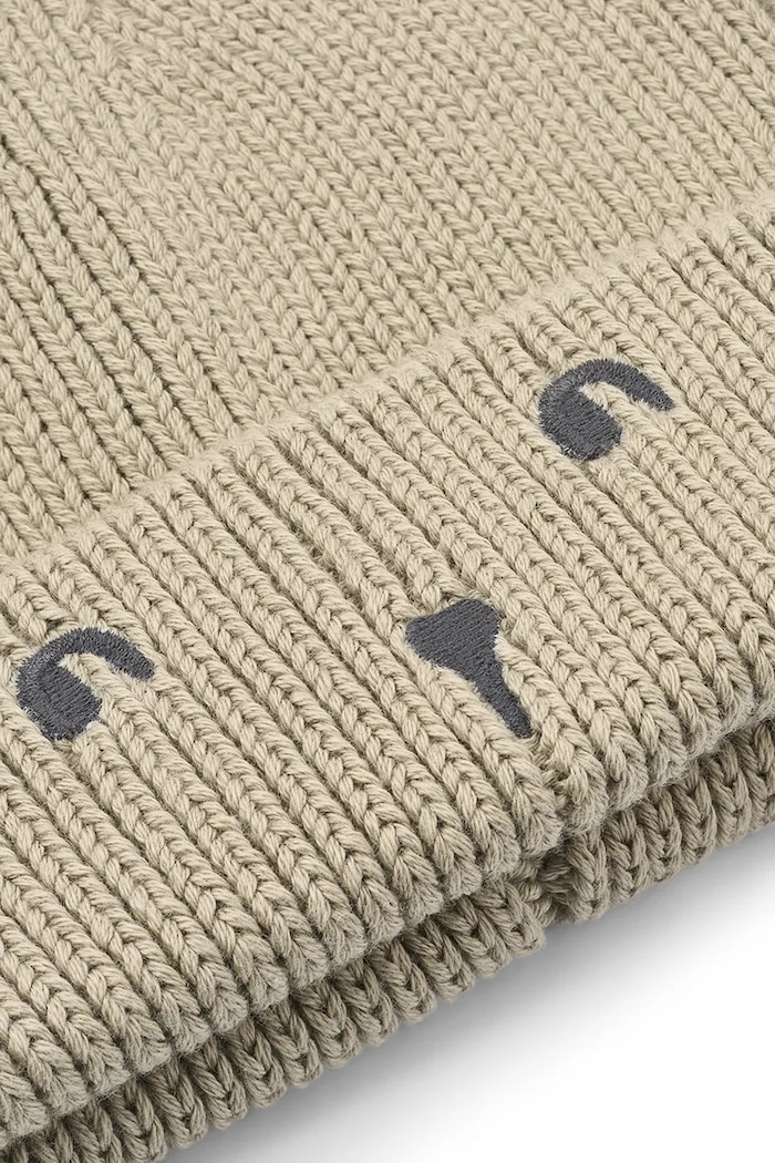 Chłopiec Liewood Czapka dziecięca bawełniana Gina Beanie w Rabbit Embroidery LW21184.9BY2 beżowy
