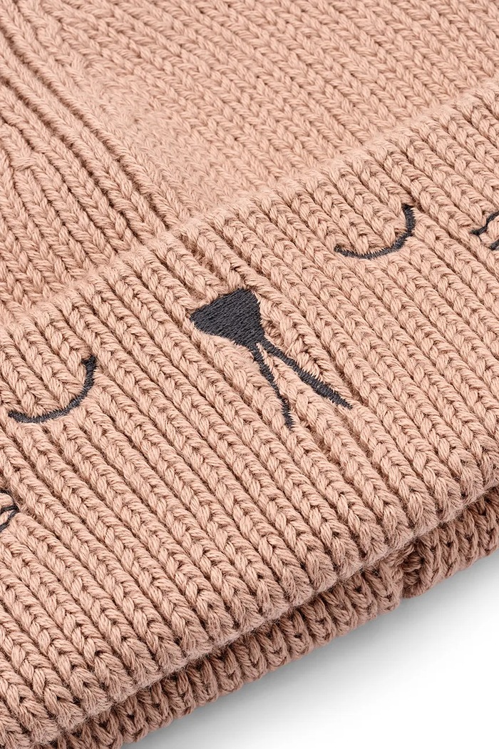 Chłopiec Liewood Czapka dziecięca bawełniana Gina Beanie w Cat Embroidery LW21183.9BY2 różowy